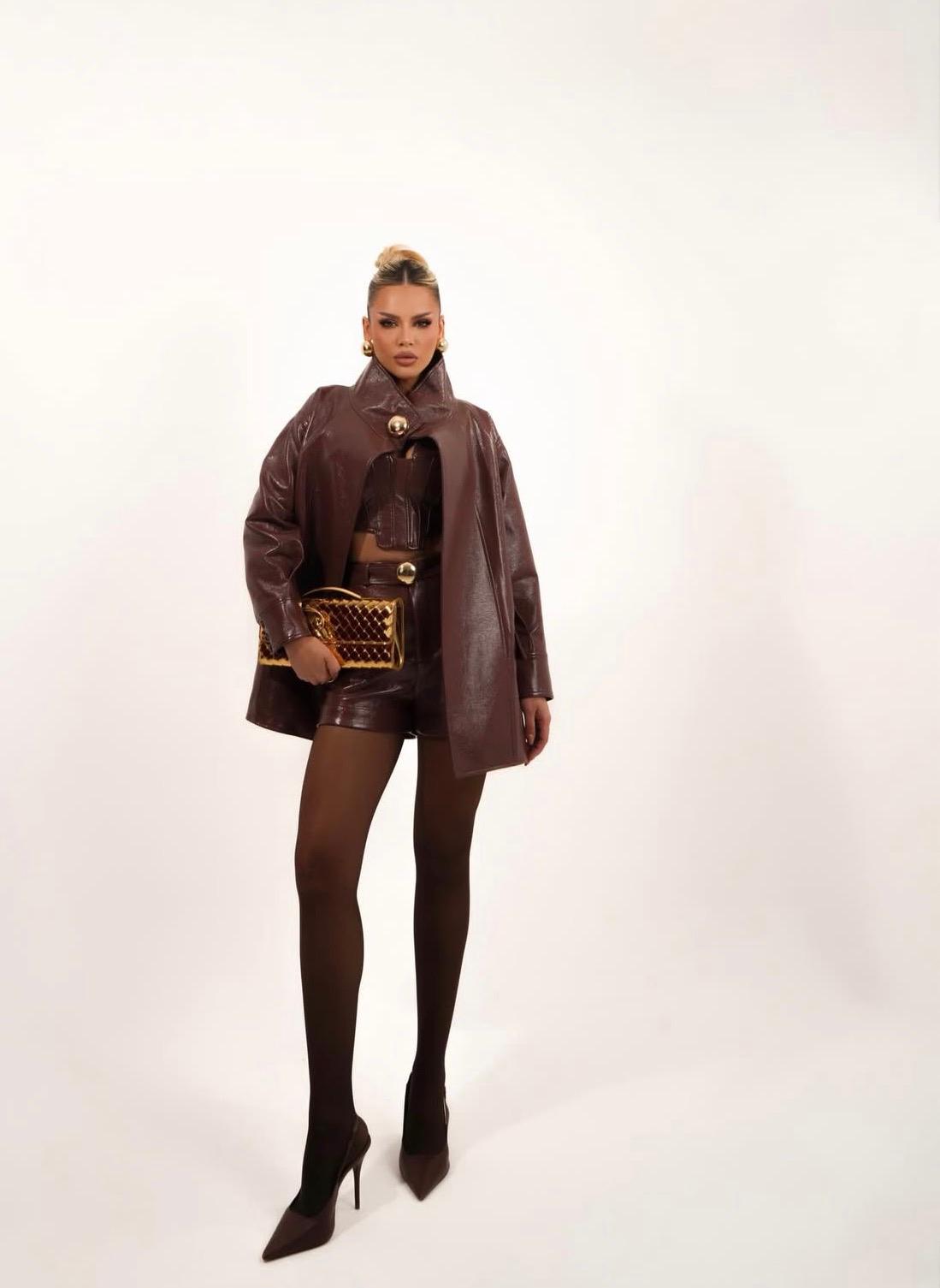 Conjunto Couro Marron